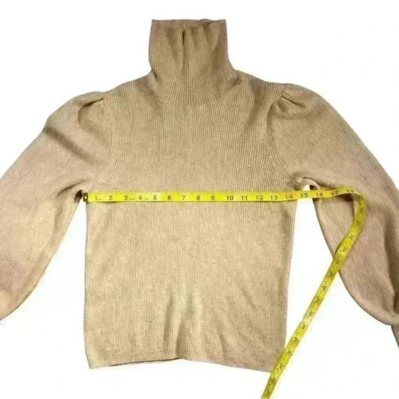 J Crew Balloon-sleeve turtleneck sweater Merino Wool - Picture 8 of 9